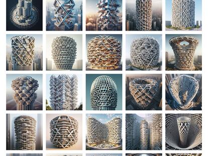 Las 25 imágenes que el arquitecto Guillermo Taberner Llácer ha generado con Dall·e3 de OpenAI para ampliar su imaginario.