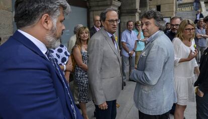 Quim Torra, ayer jueves en los actos de conmemoración de Ripoll.