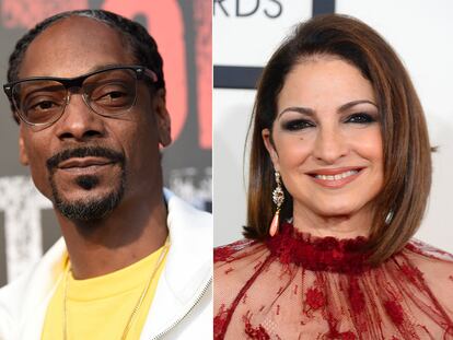 This combination of photos shows musicians Snoop Dogg, from left, Gloria Estefan, and Sade, who have been chosen to join the Songwriters Hall of Fame.