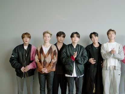 La banda surcoreana de k-pop BTS en una imagen de 2020