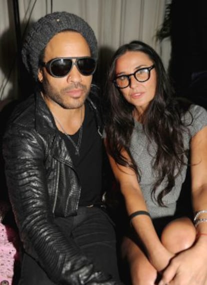 Lenny Kravitz y Demi Moore, el 5 de diciembre de 2012.