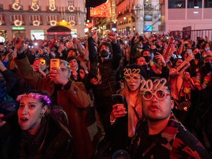 Celebración de Fin de Año en la Puerta del Sol de Madrid, el pasado 31 de diciembre.