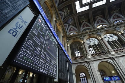 La borsa de Madrid.