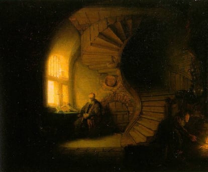 &#039;Fil&oacute;sofo en meditaci&oacute;n&#039;, de Rembrandt (1632).