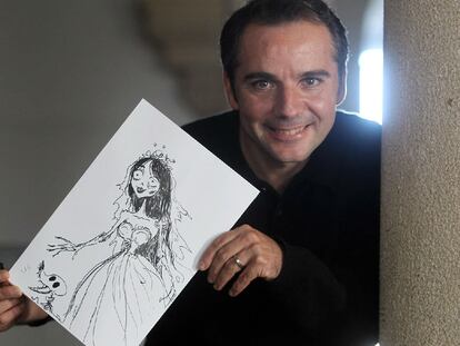Carlos Grangel muestra en Córdoba su dibujo para la película <b><i>La novia cadáver, </b></i>de Tim Burton.