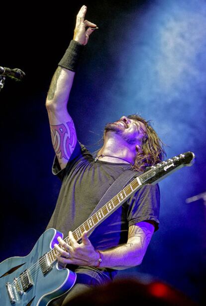 Dave Grohl, durante el recital de los Foo Fighters.