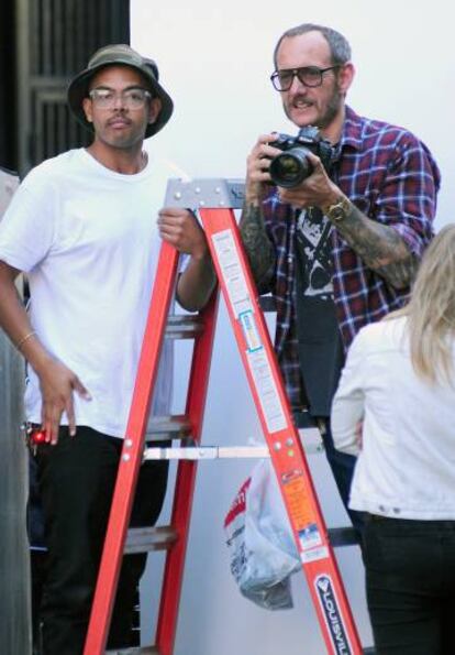 El fotógrafo Terry Richardson durante una sesión de fotos en Nueva York en 2013.