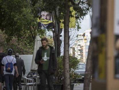 Propaganda electoral en una calle de Barcelona