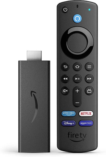 Fire Tv Stick negro con mando