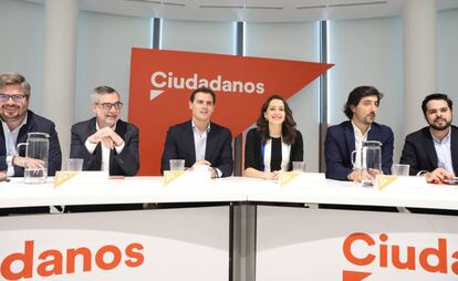 Reunión de la ejecutiva de Ciudadanos, el lunes pasado.