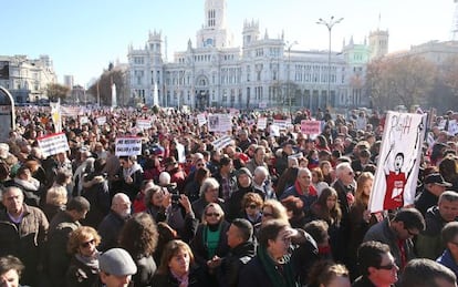 Imatge de la manifestació de malalts d'hepatitis C.