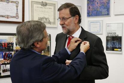 Prime Minister Mariano Rajoy visits the National Transplant Organization.