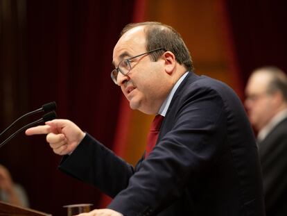 Miquel Iceta, en la última sesión del Parlament.