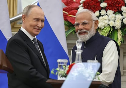 Vladímir Putin y  Narendra Modi