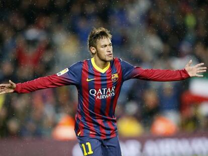 Neymar no jogo contra o Celta de Vigo.