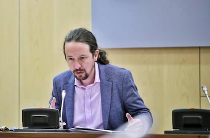 Unidas Podemos leader Pablo Iglesias in a file photo from earlier this month.