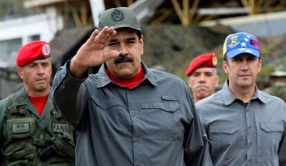 El presidente de Venezuela, Nicol&aacute;s Maduro, durante un acto militar el s&aacute;bado