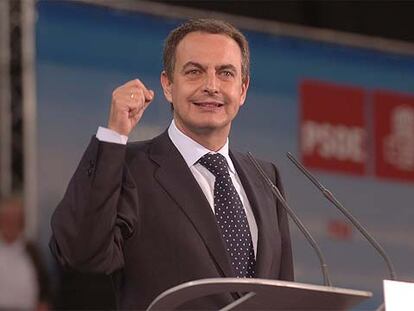 José Luis Rodríguez Zapatero, en el mitin de Granada.