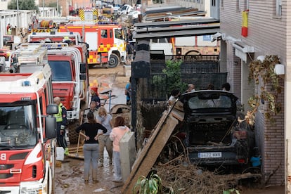 Destrozos en la localidad de Alfafar, en Valencia.