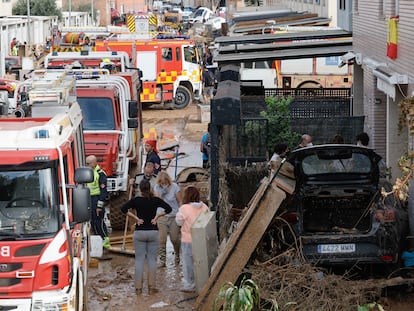 Destrozos en la localidad de Alfafar, en Valencia.