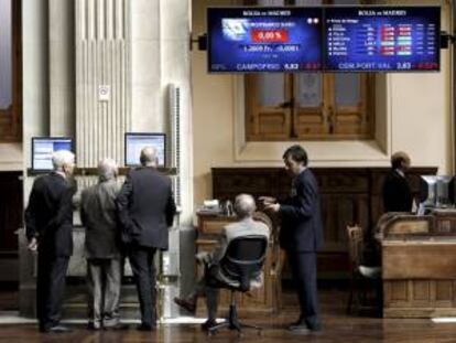 Interior de la bolsa de Madrid.