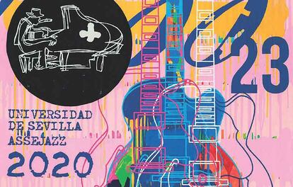 Cartel de la 23ª edición del Festival de Jazz de la Universidad de Sevilla.