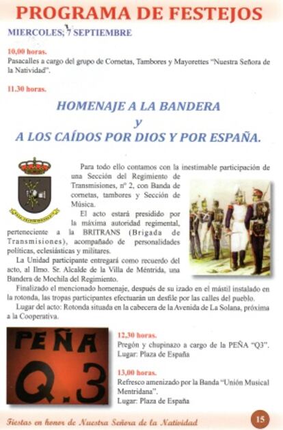 Programa de fiestas de Méntrida 2011.