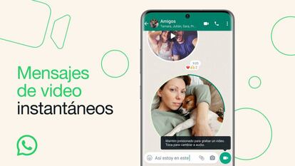 Nuevos mensajes de vídeo en WhatsApp