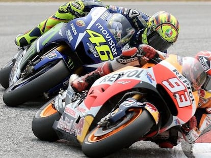 Rossi y Márquez este domingo en Malasia.