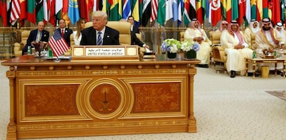 Donald Trump durante su visita a Arabia Saudí