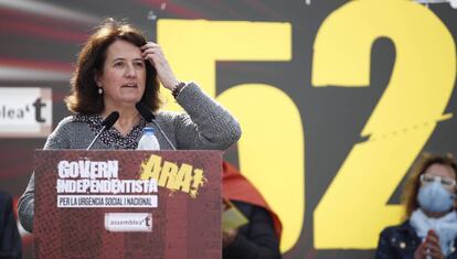 Elisenda Paluzie en un acto de la Asamblea Nacional Catalana.