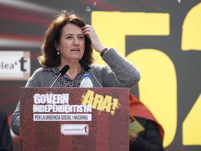 Elisenda Paluzie en un acto de la Asamblea Nacional Catalana.