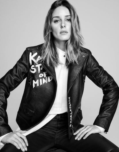 Olivia Palermo posa con uno de sus diseños para Karl Lagerfeld.