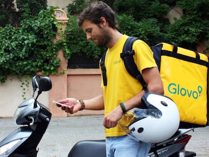 Un repartidor de Glovo.