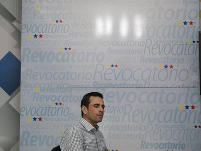 Henrique Capriles em Caracas. 