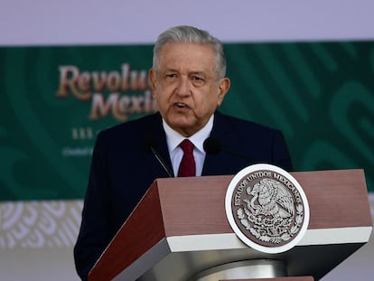 El presidente López Obrador, en una rueda de prensa en Ciudad de México.