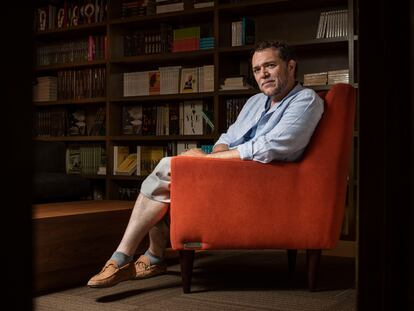 Juan Miguel Zunzunegui en la editorial Penguin Random House en Ciudad de México, el 24 de marzo.