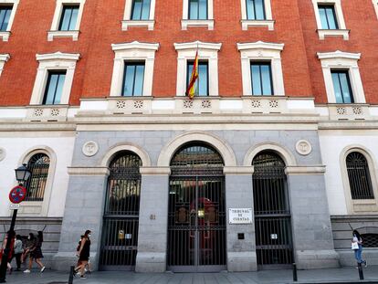 Fachada del Tribunal de Cuentas, en Madrid.