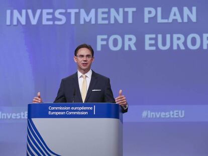 El vicepresidente de la Comisi&oacute;n Europea, Jyrki Katainen, este mi&eacute;rcoles.