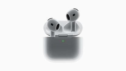 Nuevos auriculares Apple AirPods 4 de color blanco