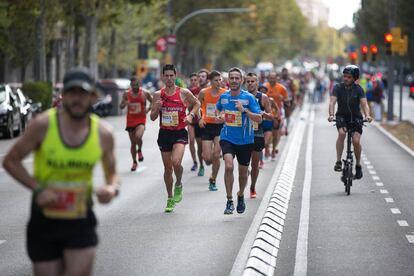 Corredors a l'avinguda Paral·lel.