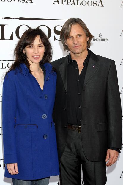 Ariadna Gil y Viggo Mortensen en 2008 en un estreno en Madrid.