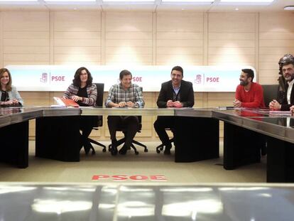 Reuni&oacute;n de la gestora del PSOE. 