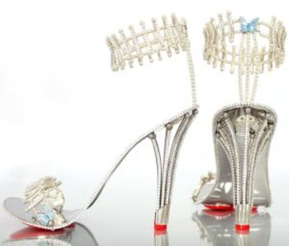 Los caros zapatos de diamantes adquiridos por Beyoncé.