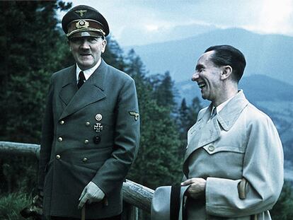 Hitler y Goebbels, en Berchtesgaden en 1943.