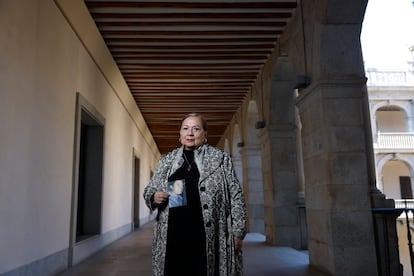 Guadalupe Aguilar, fundadora de la asociación Familias Unidas por Nuestros Desaparecidos en Jalisco, premio de Derechos Humanos Rey de España, en la Universidad de Alcalá.