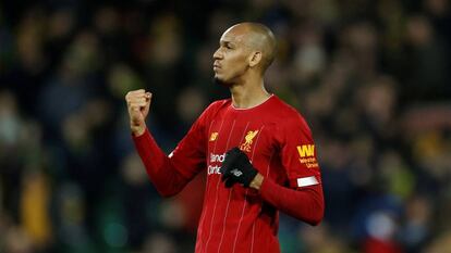 Fabinho, con el Liverpool.