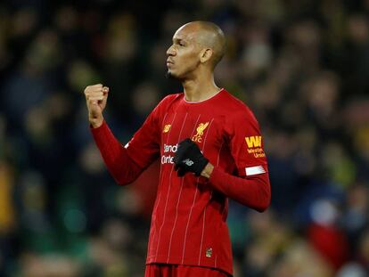 Fabinho, con el Liverpool.