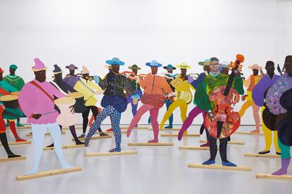 'Naming the Money' (2004), instalación de Lubaina Himid sobre el tráfico de esclavos