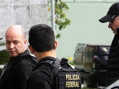 O ex-ministro Guido Mantega durante prisão no âmbito da Lava Jato.